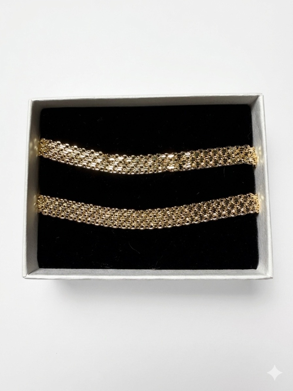 Gold Mesh Link Necklace - Women's Jewelry - Picture 1 of 3